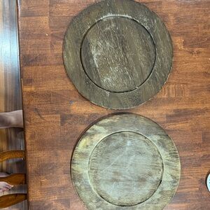 Rustic Brown Wooden Charger Plates or servers